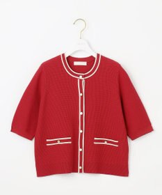 ANY SIS 【UVカット・洗える】リンクスバイカラー カーディガン