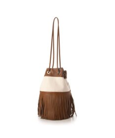 INTER-CHAUSSURES 【MARCO MASI】レザーフリンジ巾着バッグ