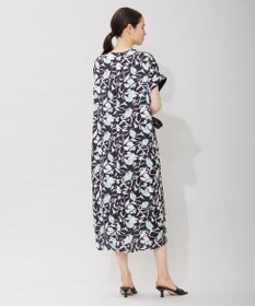 ICB 【洗える】 ウォーターフラワープリント ワンピース