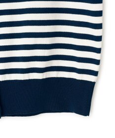 23区 【洗える】プレミアムビオコットン ボーダー カーディガン