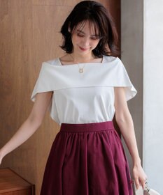 組曲 L 【先行予約】GIZAコットンオフショルダー カットソー