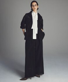 uncrave シアーオーガンジー ワイドパンツ ブラック