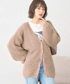 earth music&ecology スパンコールブークレカーディガン