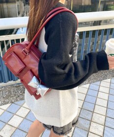 WEGO チャーム付きボストンバッグ