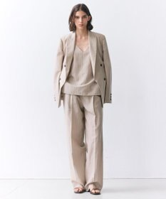 BEIGE， ERYTH / リネンストライプ キャミソール