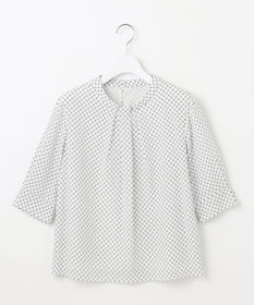 J.PRESS LADIES L モノグラムプリント ボウタイ風 カットソー