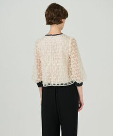 GRACE CONTINENTAL チュールリボン刺繍トップ