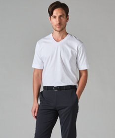 GOTAIRIKU ビジネスインナー/下着兼用【パックT】5.6oz 綿100％ スムース光沢加工 Tシャツ（Vネック/2枚セット）