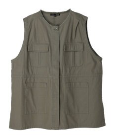 Green Parks ・ＳＵＧＡＲ　ＳＰＯＯＮ　ノーカラーミリタリーベスト