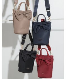 TOCCA 【泉里香さん着用】RIBBON KNOT NYLON MULTI BAG ナイロンマルチバッグ ベージュ系
