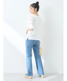 earth music&ecology フレア袖レースプルオーバー