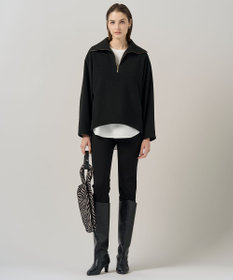 ICB L 【洗える】 トスカーナフリース ハーフジッププルオーバー