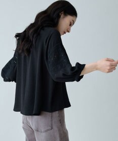 ANY 刺繍スリーブブラウス