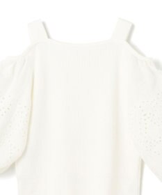 GRACE CONTINENTAL 刺繍パフスリーブニットトップ