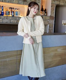 Tiaclasse L 【洗える】ダブルジップリブ編みカーディガン