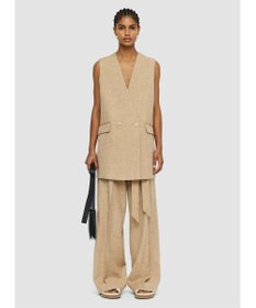 JOSEPH スペックルシルクリネン　ダブルブレステッドジレ