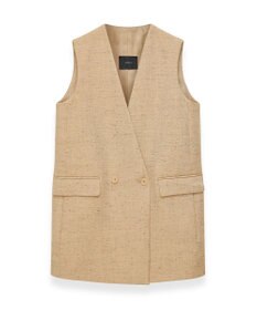 JOSEPH スペックルシルクリネン　ダブルブレステッドジレ