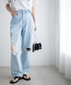 WEGO ヘビークラッシュローライズパンツ