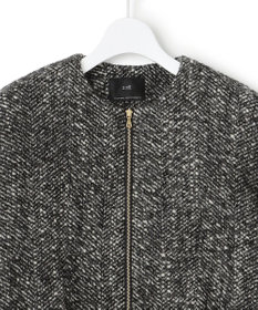 23区 S 【STORY11月掲載】BALLI ヘリンボーンツイード ノーカラー ブルゾン