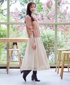 Tiaclasse L 【洗える】ダブルジップリブ編みカーディガン