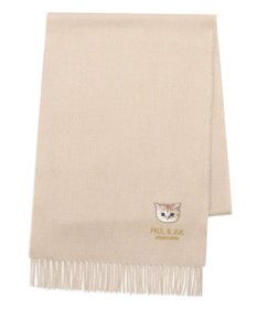 MOONBAT PAUL & JOE ACCESSOIRES ヌネットワッペン付きプレーンムースタッチマフラー（パッケージ入り）