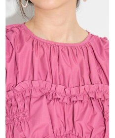 Green Parks シャーリングデザインコルセット風ブラウス