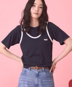 AMERICAN HOLIC 【PENNEY'S】配色タンクトップ+Tシャツ