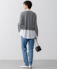 23区 L 【洗える】シャツ コンビネーション ニット