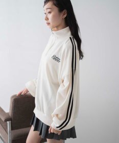 WEGO ラインハーフジップBIGスウェット