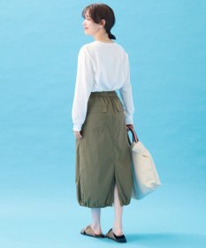 ANY L 【ウエストゴム】撥水ナイロンベイカースカート