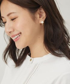 J.PRESS LADIES 【WEB限定】リバーシブルパール イヤリング