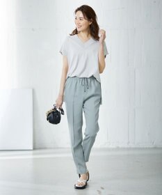 ICB L 【新色追加・洗える】 FluidBackSatin ドロストパンツ