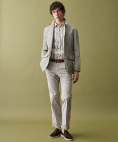 JOSEPH ABBOUD 【キングサイズ・清涼・リネンブレンド】コットンリネン ボイルコード　半袖 シャツ