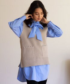 組曲 コンパクトシャーティングオーバー シャツ