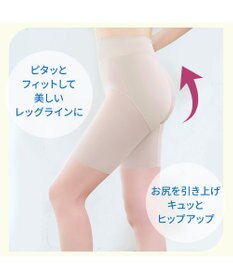 BRADELIS New York 【BRADELIS NewYork peace】綿混楽々ソフトガードル24 お尻周りをスッキリ補整 クロッチ付きで一枚ばき可能 ガードルショーツ