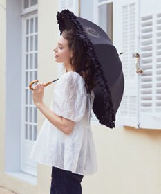 Maison de FLEUR 遮光&UV CUT フリル傘