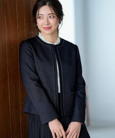 ANY SIS リップルボーダーストレッチ ジャケット