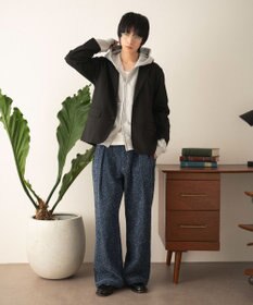 WEGO ネップデニムバギーパンツ