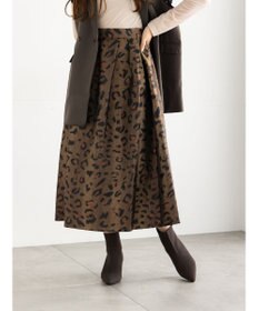 Te chichi レオパードジャガードフレアスカート《2025Autumn catalog vol.2 item》