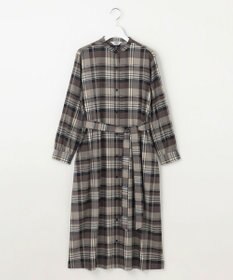 J.PRESS LADIES L 【洗える】テトロンレーヨン/ウール milledタータン ワンピース