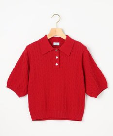 組曲 L ポロ襟 ニットプルオーバー