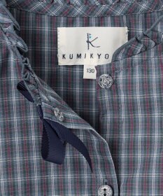 組曲 KIDS 【110-140㎝】チェックラッフル ブラウス