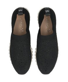 INTER-CHAUSSURES 【CAPRICE】ラインストーンニットスリッポンスニーカー
