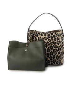 UNBILLION cachecache アニマル柄ヒネリハンドルインバッグセットトート