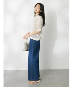 CRAFT STANDARD BOUTIQUE 配色メッシュニットカーディガン