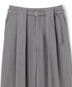 BEIGE， 【セットアップ対応・洗える・Precious 10月号掲載】ZEPHYR / ウールライクタックベルトワイドパンツ