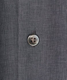 GOTAIRIKU 【シワになりにくい/ストレッチ/洗える】ウールライク シャツ_カッタウェイカラー