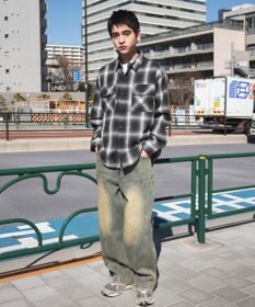 WEGO 【SMLサイズ展開】イージー3Dバレルレッグデニムパンツ