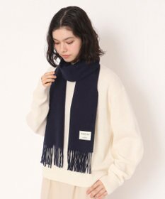 MOONBAT 【WEB限定】MACKINTOSH PHILOSOPHY バッキンガムベア付きウール100%無地マフラー (パッケージ付き)