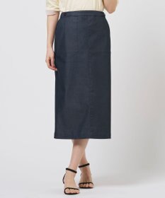 J.PRESS LADIES L 【WEB限定カラーあり】TCシャンブレーサテンST ナロー スカート